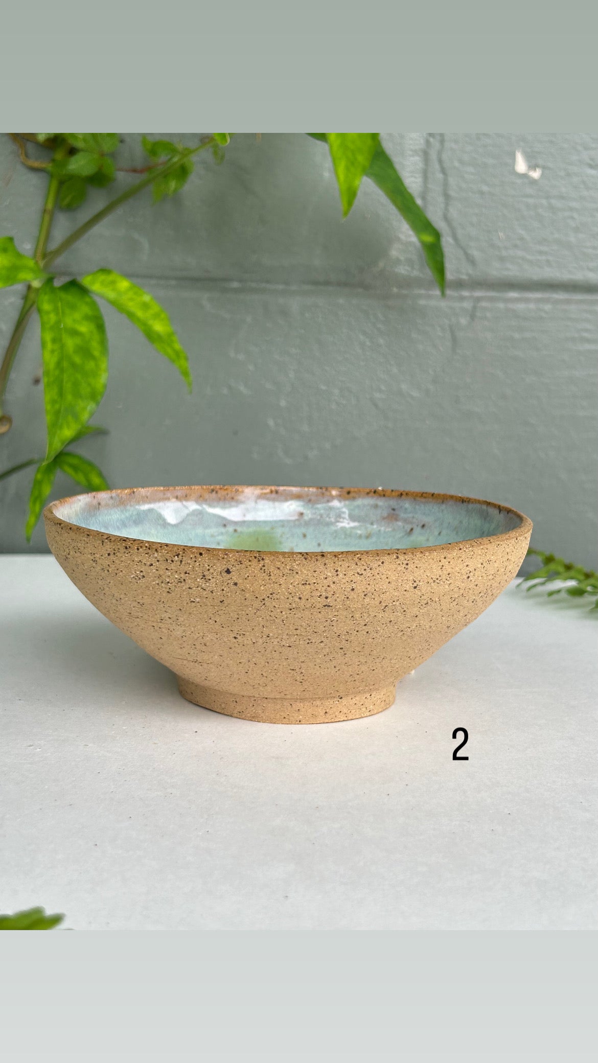 Speckled blue green bowls