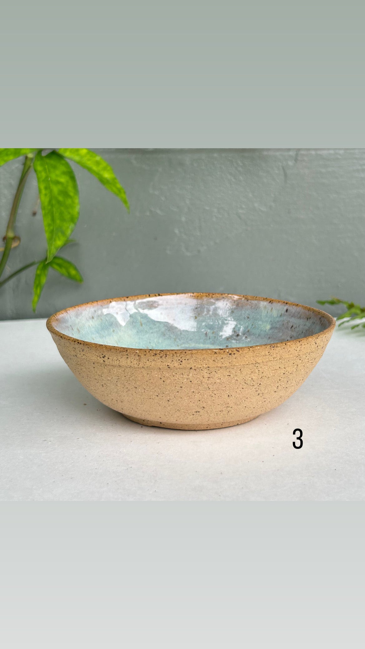 Speckled blue green bowls