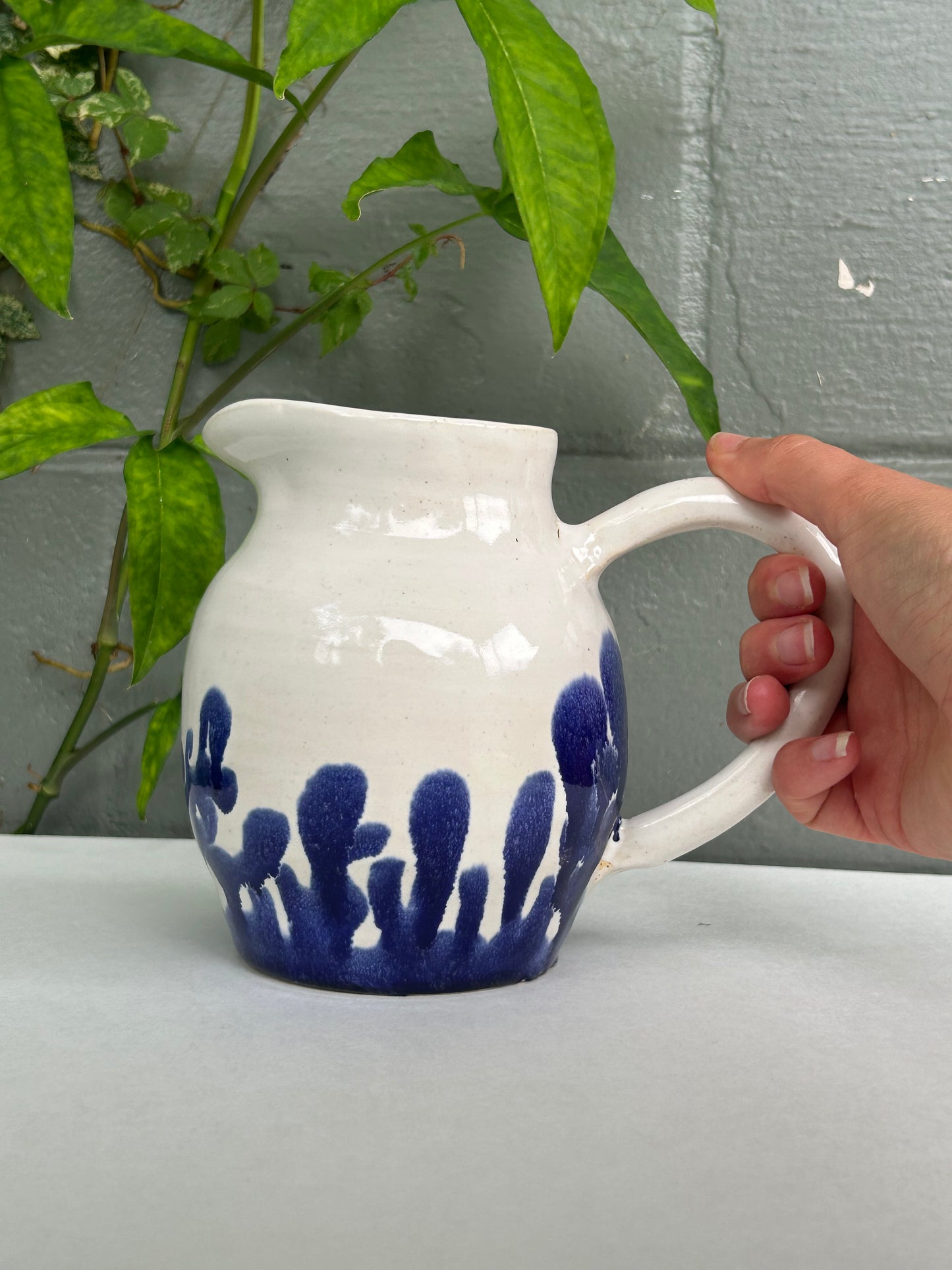 Blue Glob Pitcher